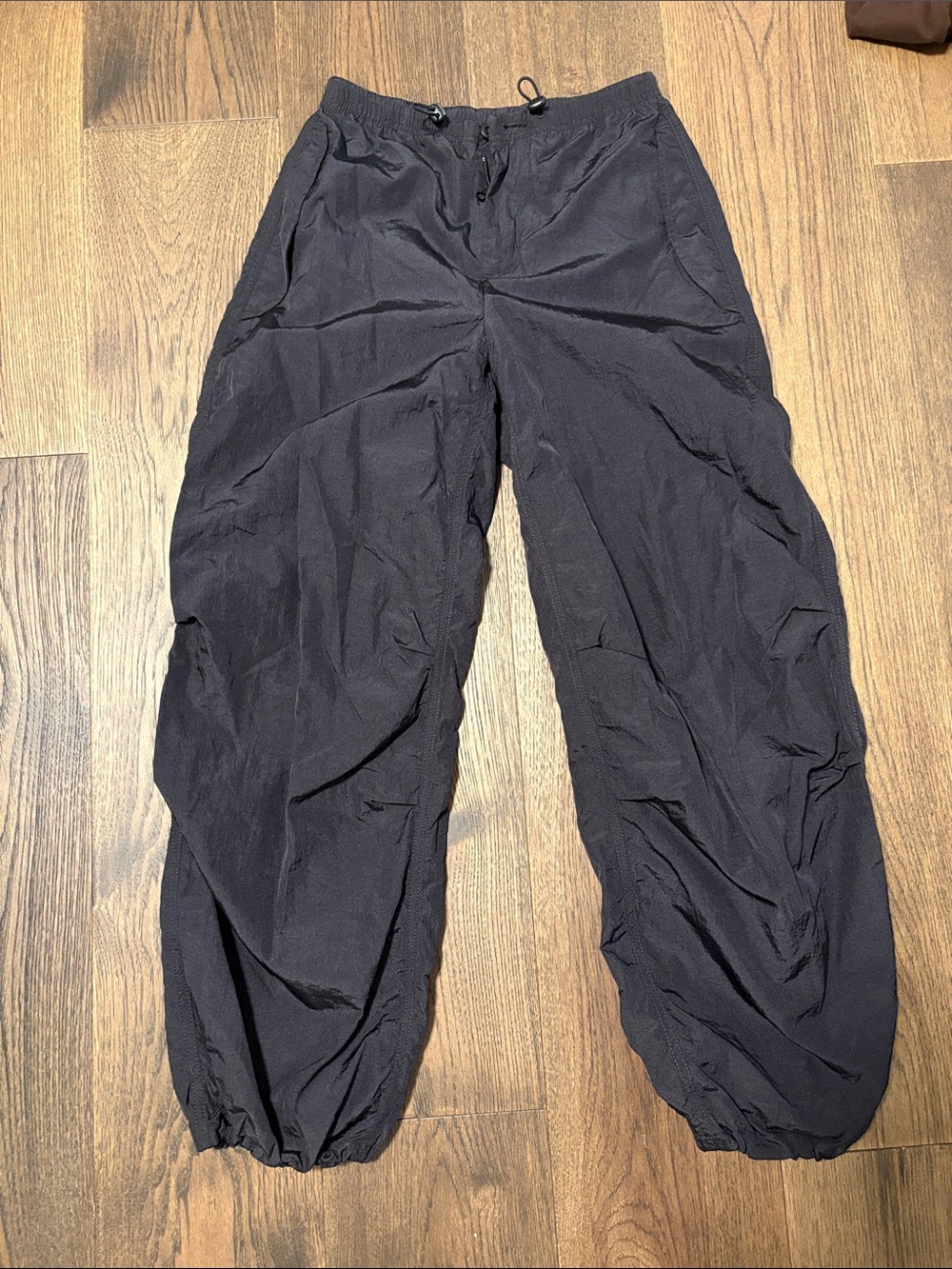 TNA Black parachute Joggers with Drawstring